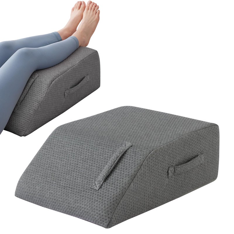 MEGCXIT Leg Pillow Elevation Blood Circulation Leg Wedge for Elevation for Swelling Leg Elevating Pillow for After Surgery Memory Foam Foot Knee Pillow for Back Sleeping 2361688 Inch Dark Grey